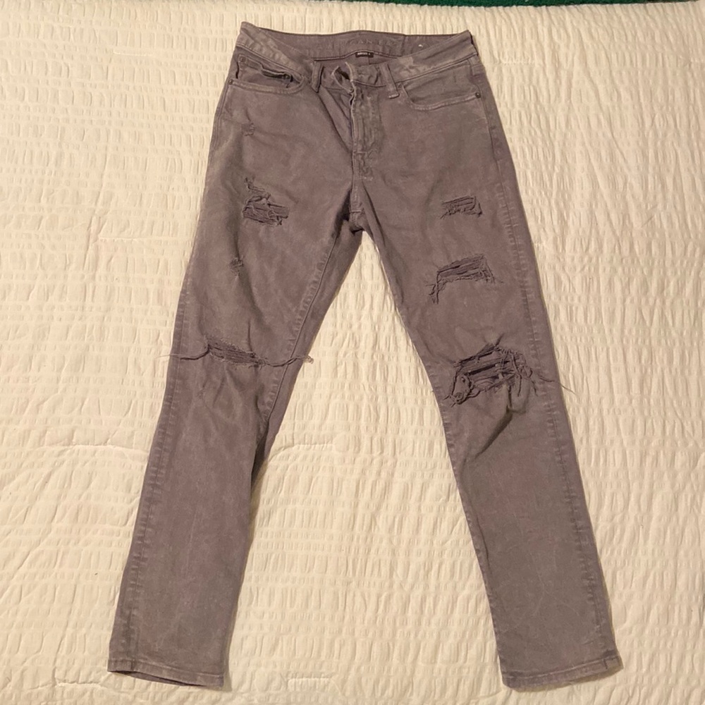 Men's American Eagle Grey Ripped Slim Jeans, 31 x 30